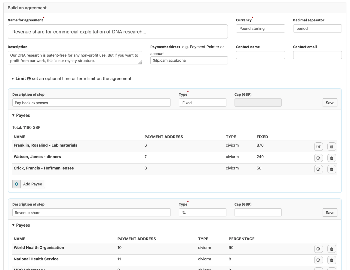 screengrab of Cascade app in action